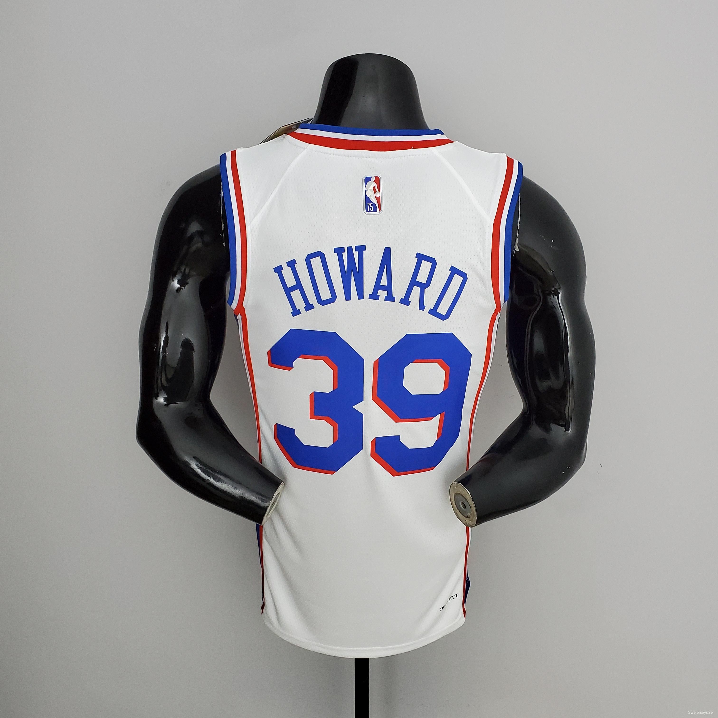 75th Anniversary Philadelphia 76ers HOWARD#39 White NBA Jersey