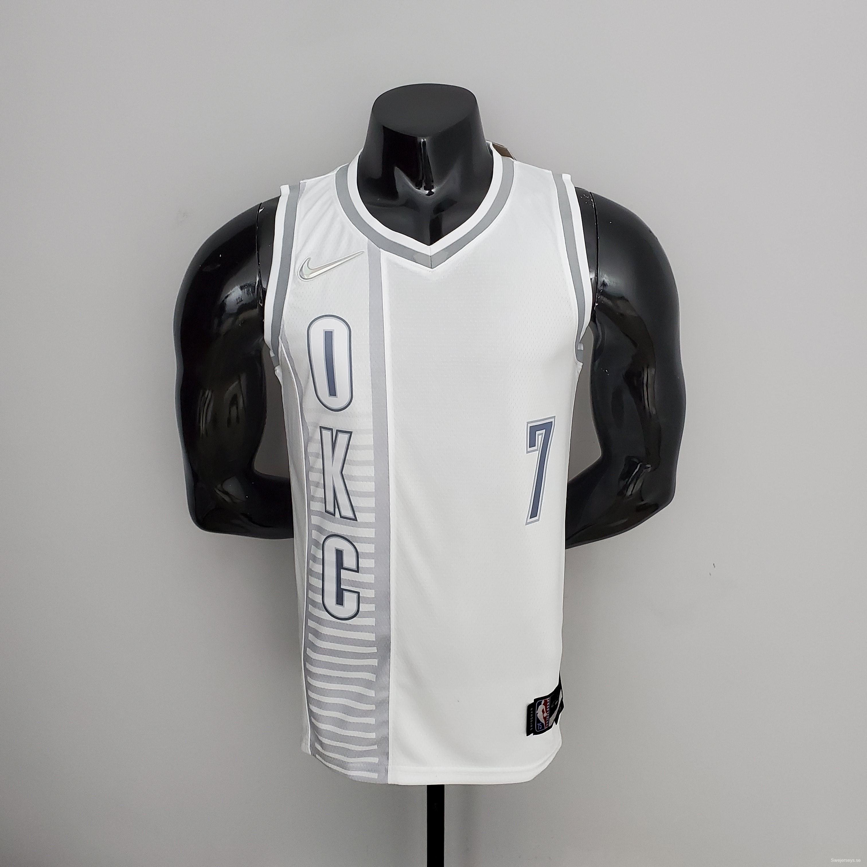 75th Anniversary 2202 Season Oklahoma City Thunder ANTHONY#7 City Edition White NBA Jersey