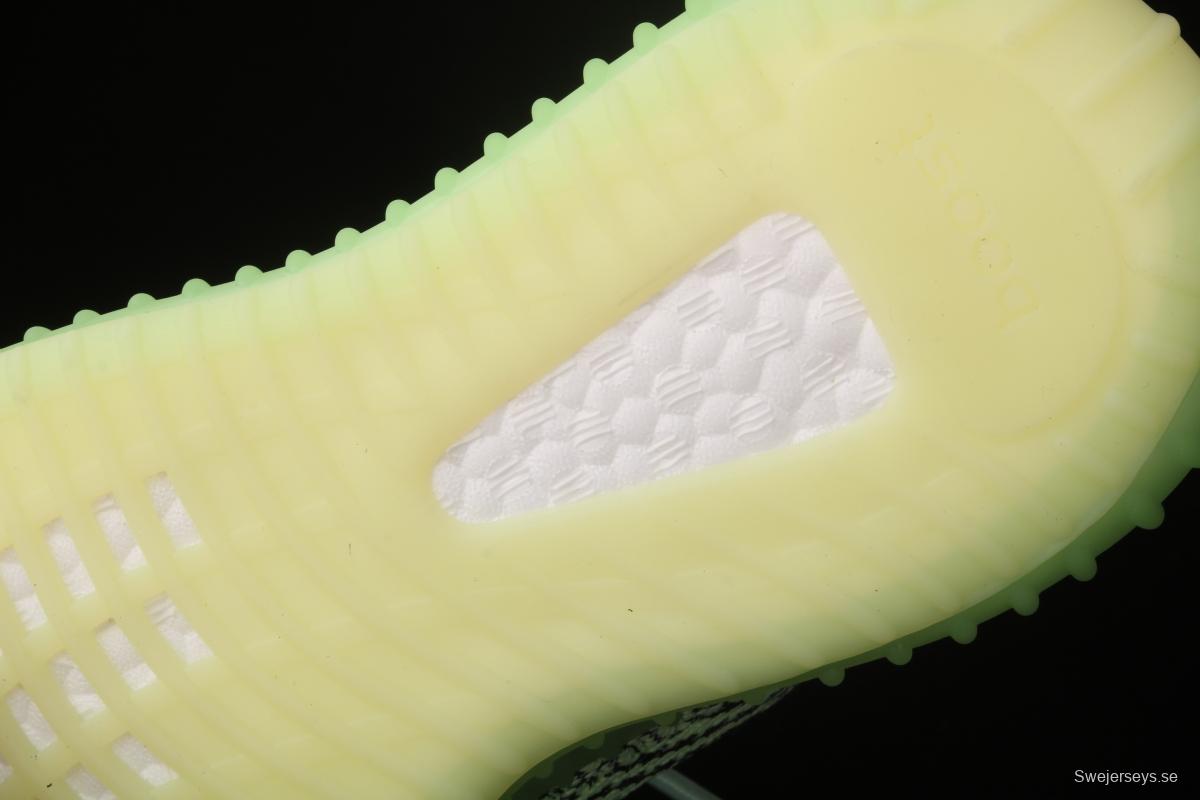 Adidas Yeezy Boost 350V2 Yeezreel FX4130 Darth Coconut 350 the second generation of hollowed-out black and yellow luminous stars