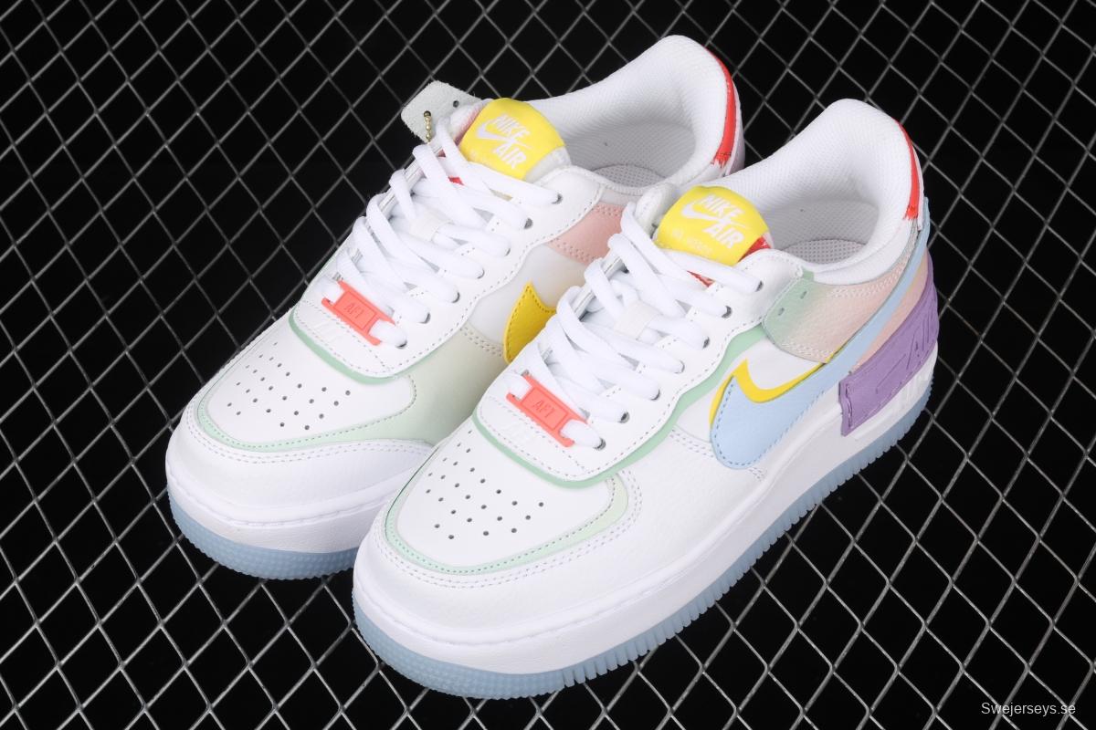 NIKE Air Force 1 ShAdidasow light weight heightened low-top board shoes CW2630-141,