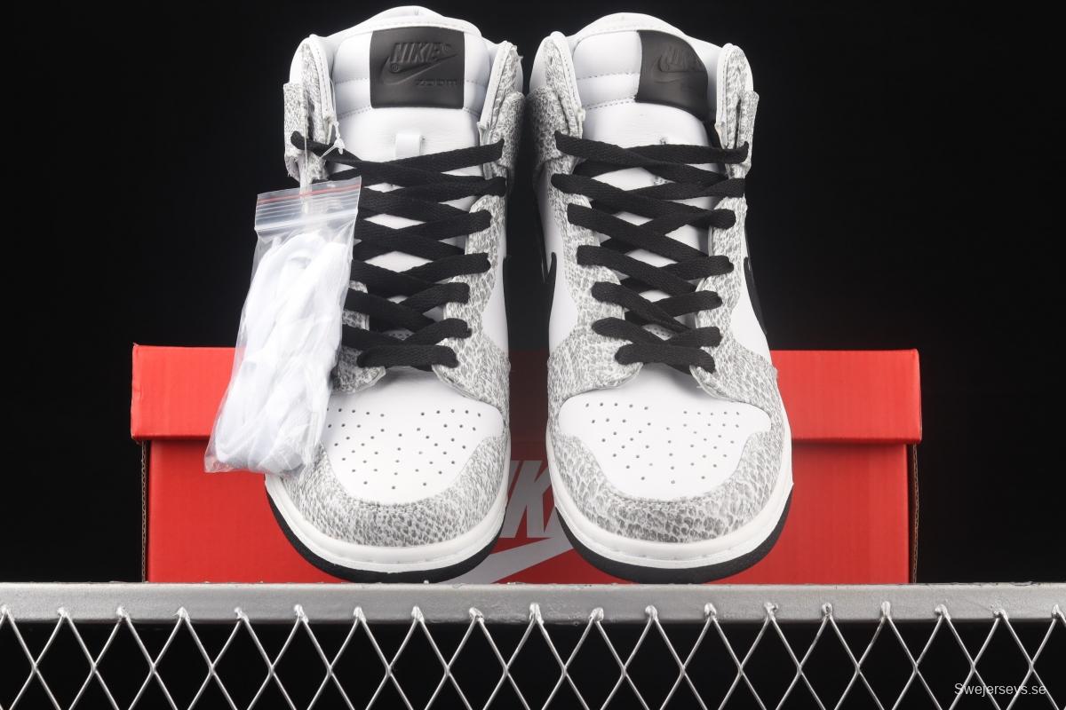 NIKE DUNK Prm Hi Sp limited edition snakeskin pattern high-top skateboard shoes 624512-010