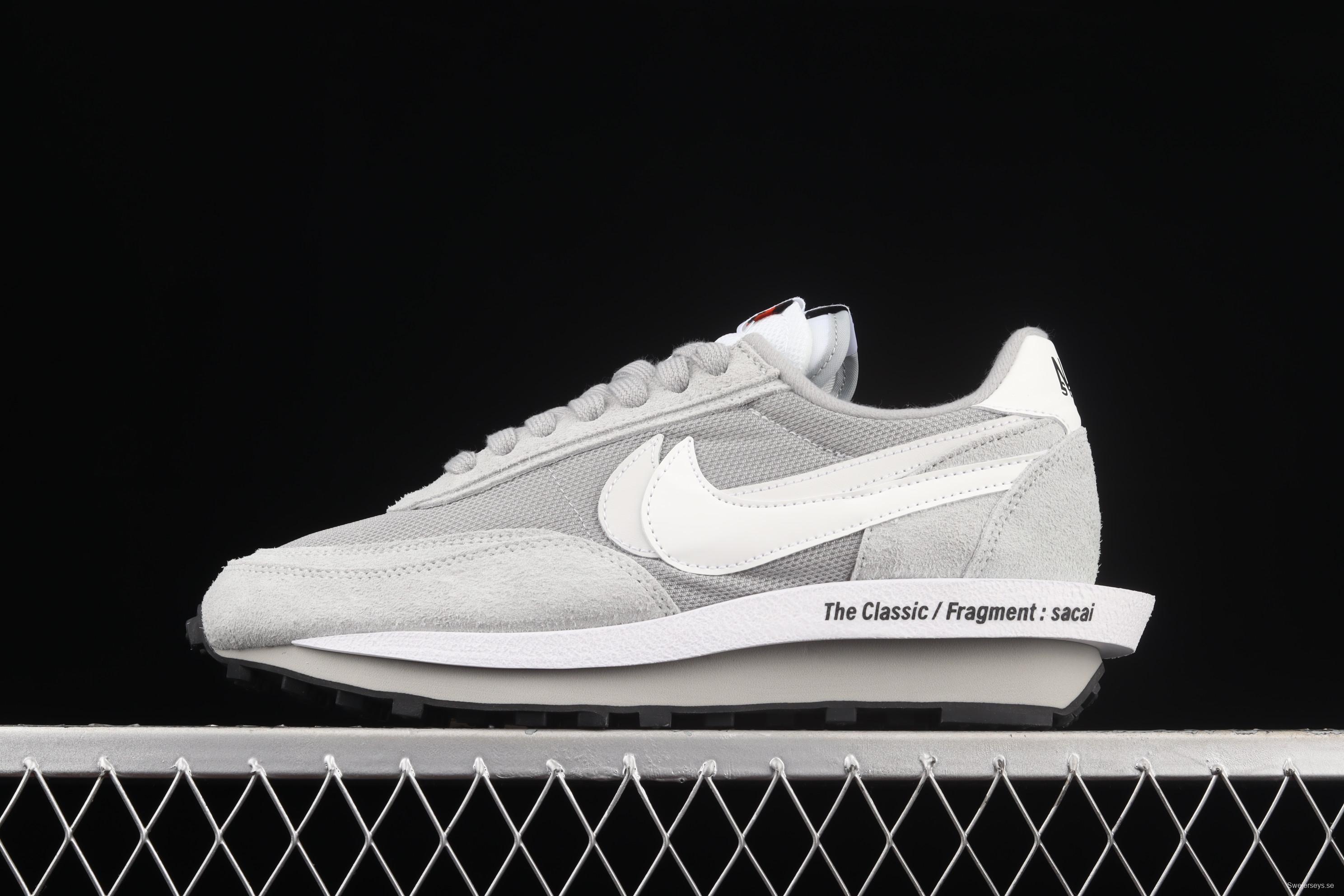 Fragment Design x Sacai x NIKE LDWaffle co-named overlapping design avant-garde waffle deformable leisure jogging shoes DH2684-001