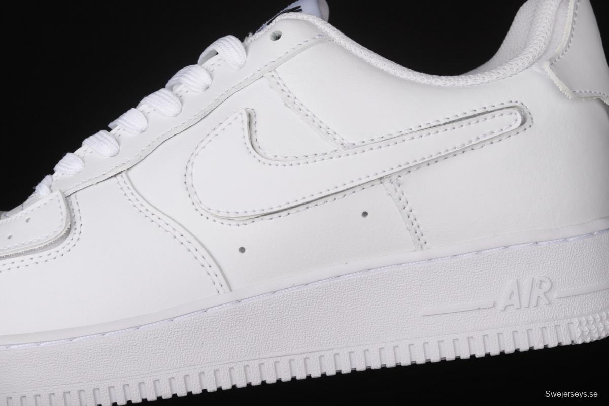 NIKE Air Force 1x 07 Low (GS) White removable Velcro low-top casual board shoes DB2812-100