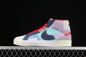 NIKE SB Zoom Blazer Mid PRM splicing broken hook leisure Zhongbang board shoes DA8854-500