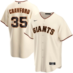 Men's Brandon Crawford Cream Home 2020 Player Team Jersey