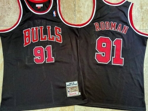 Men's Dennis Rodman Black Retro Classic Team Jersey