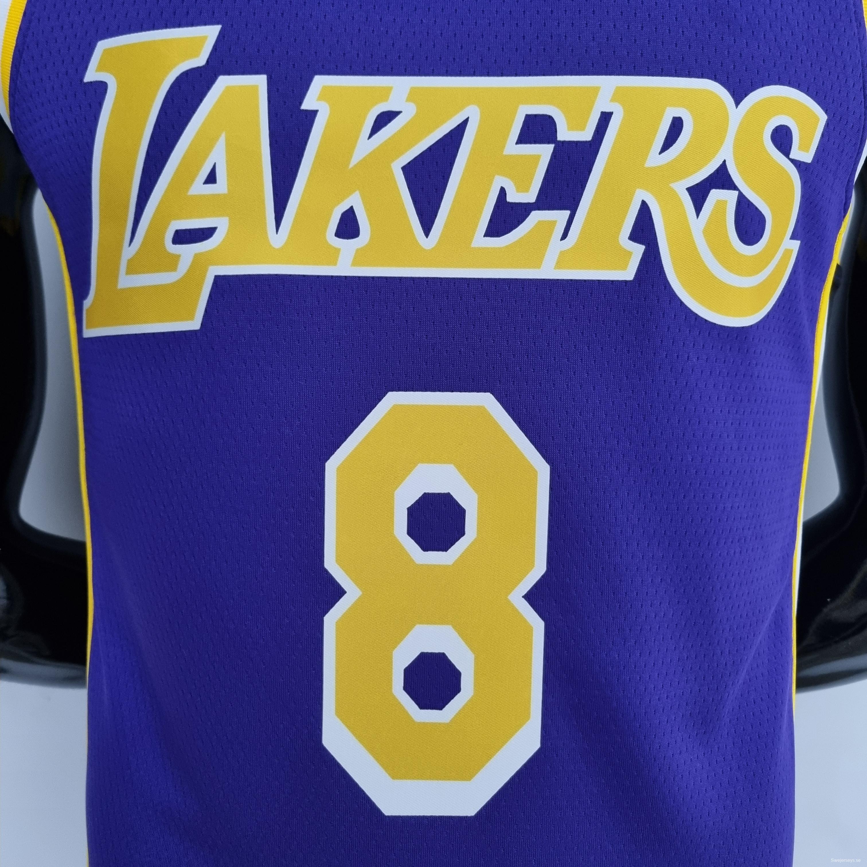 75th Anniversary BRYANT#8 Los Angeles Lakers Jordan Purple NBA Jersey