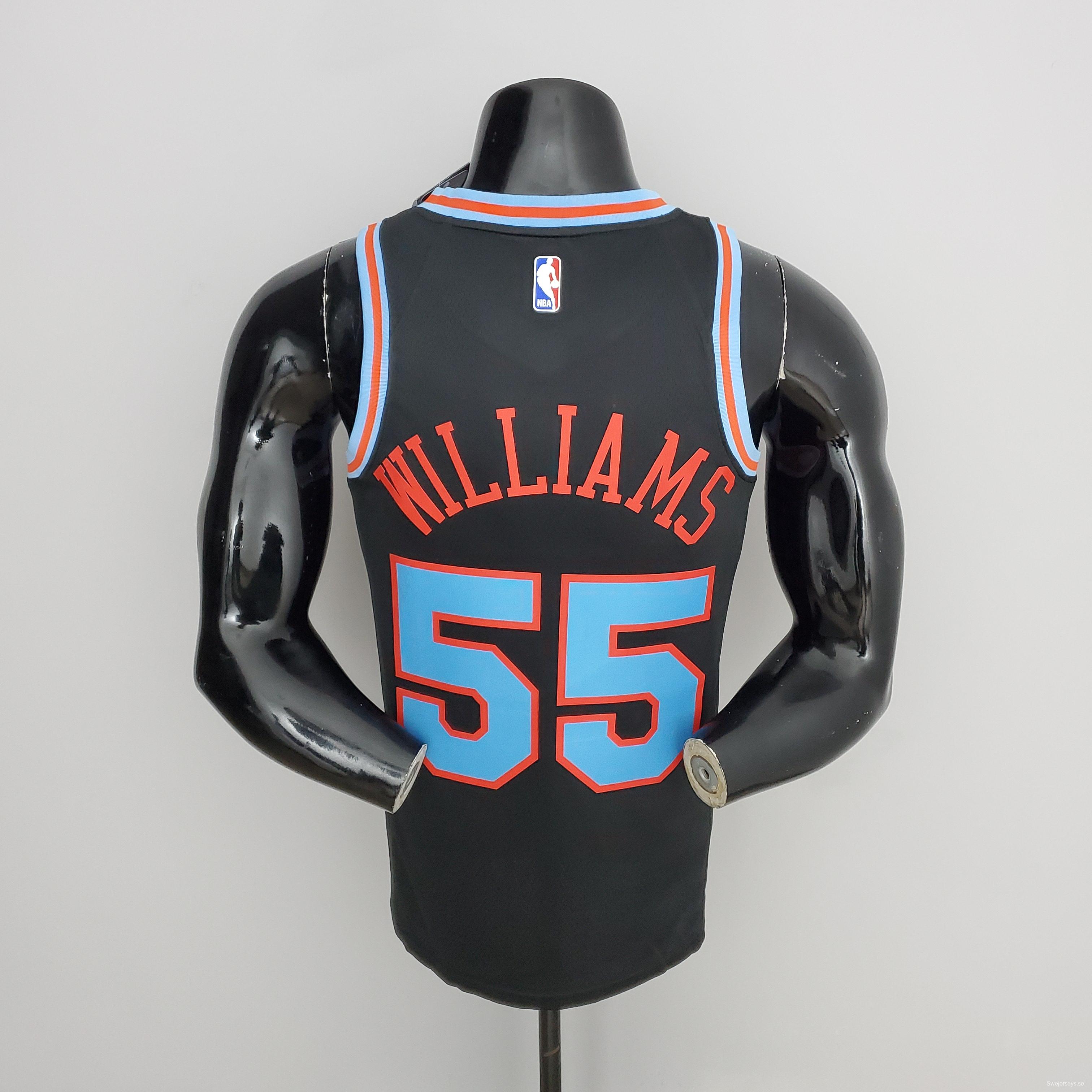 NBA 2021 Kings Williams#55 Black City Edition Jersey